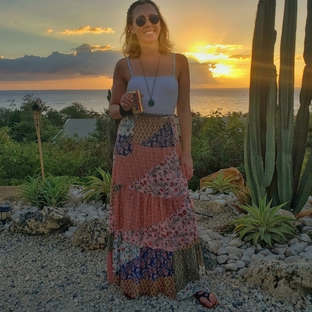 Bohemian maxi skirt